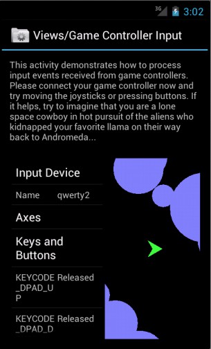 Android 4.0 controle videogame