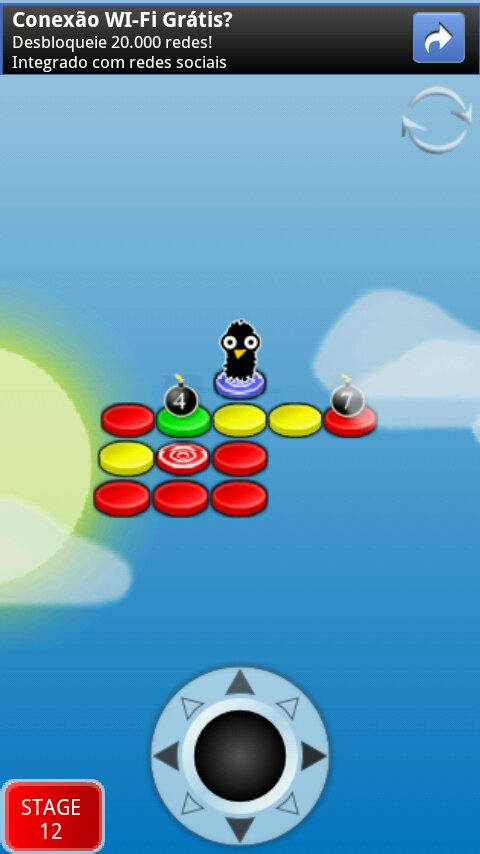 Jogo de quebra cabeça Crazy Bird mostra um pássaro muito louco no seu Android