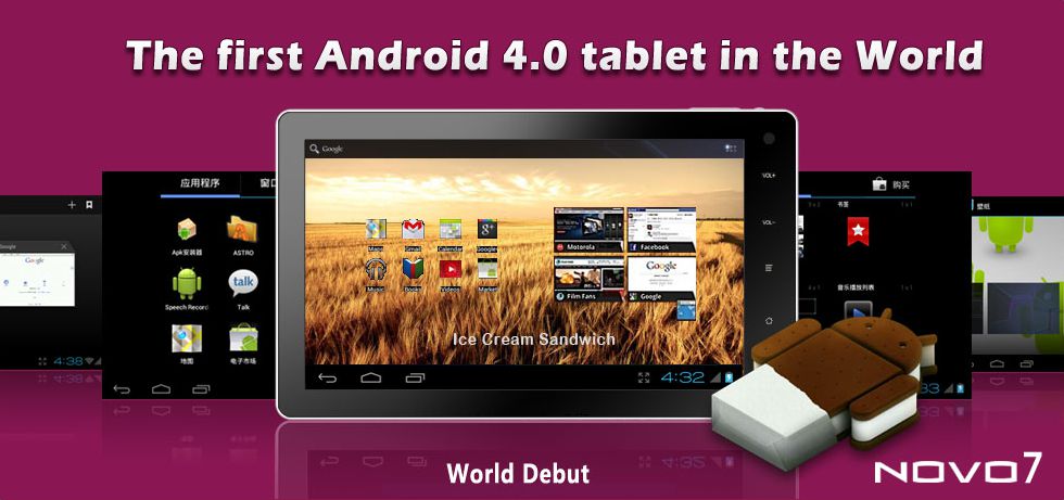 Primeiro tablet com o sistema Android 4.0 no mundo, conheça o Novo7