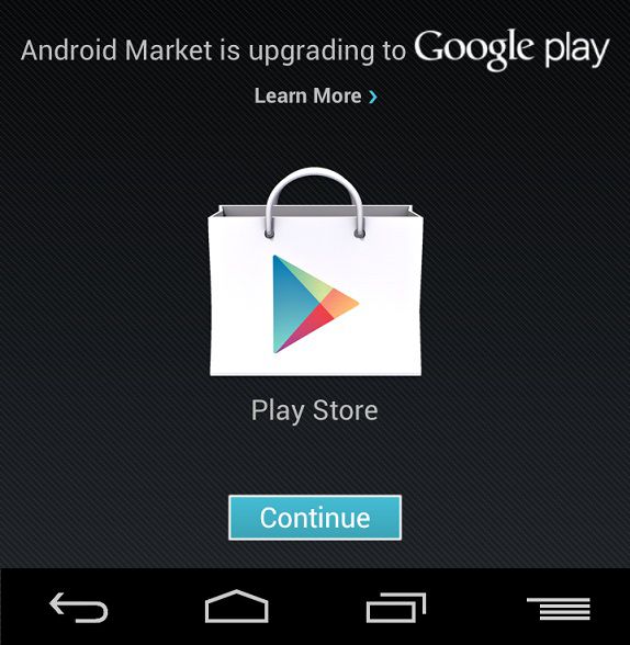 Google Play atualização