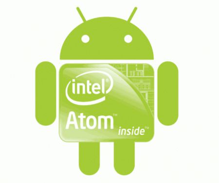 Android e Intel logo