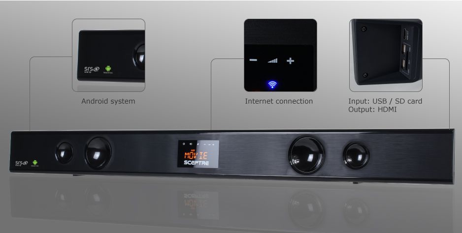 Barra de som sb301524w com sistema Android