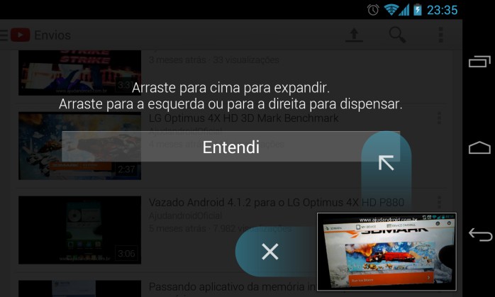 You Tube nova versão Android