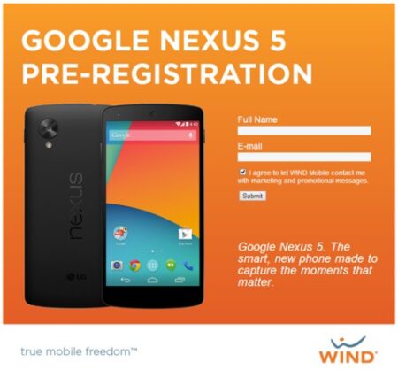 Wild Nexus 5 página de pré-cadastro