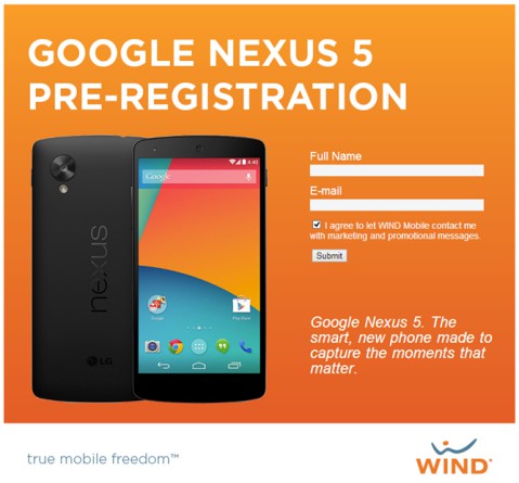Wild Nexus 5 página de pré-cadastro