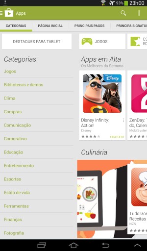 Google Play tablet destaque