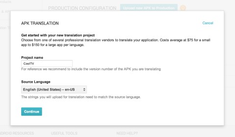 tradução Google Play para aplicativos