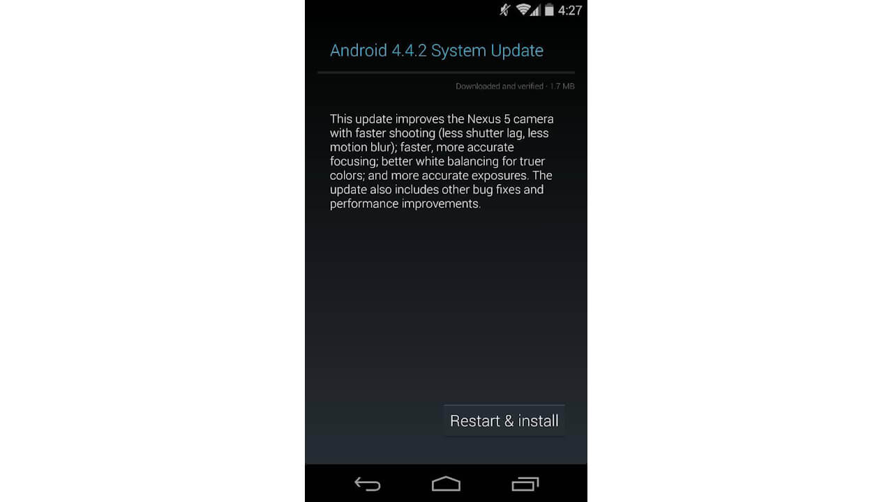 Nexus 5 Android 4.4.2