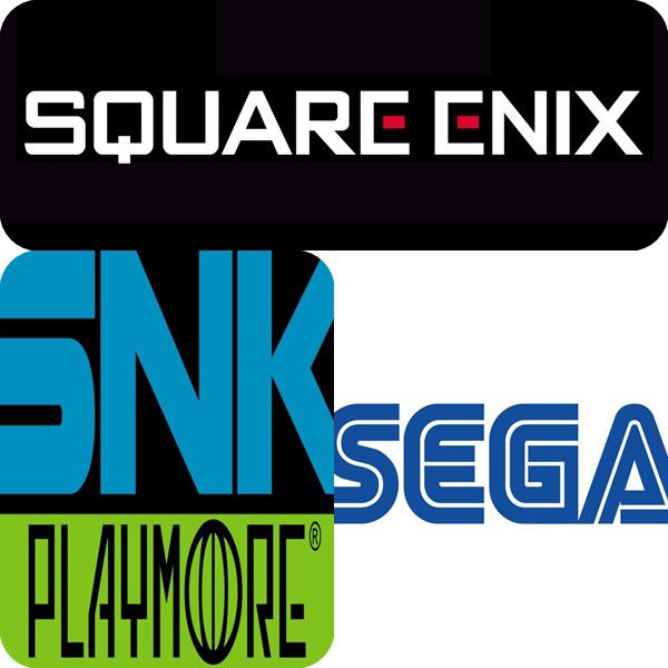 logo Square Enix, SNK Playmore e Sega