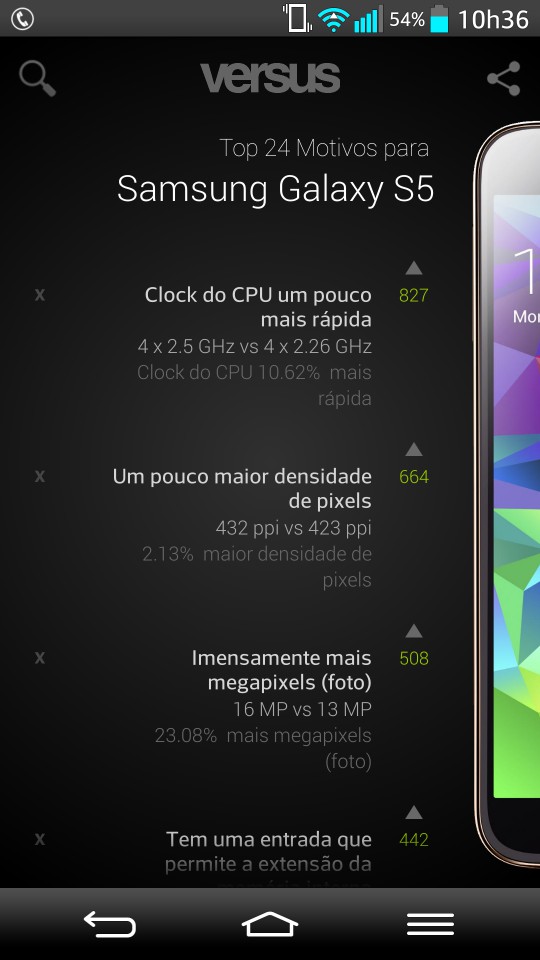 Versus aplicativo para Android Beta
