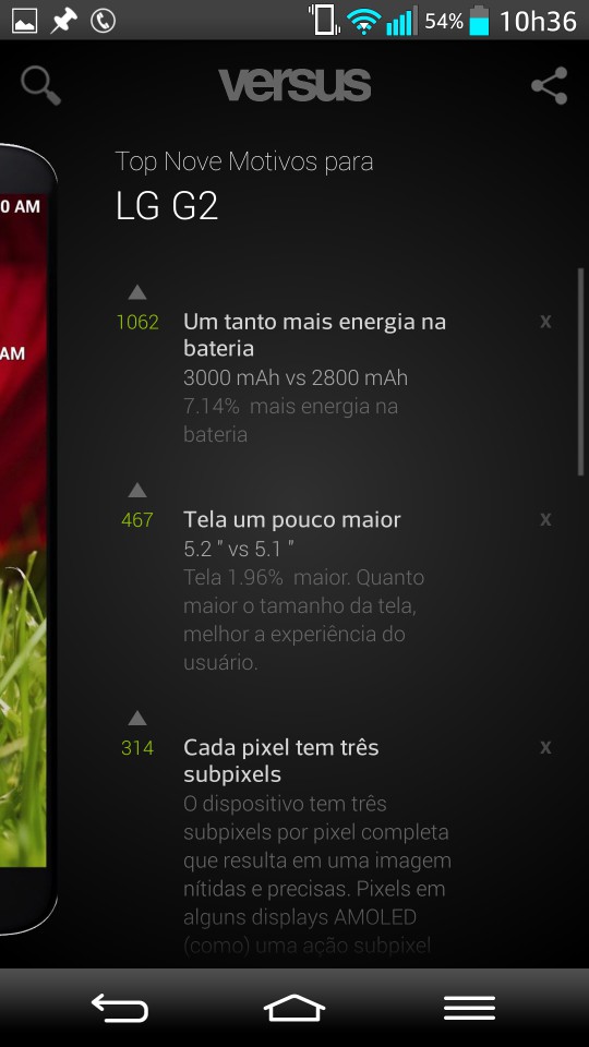 Versus aplicativo para Android Beta