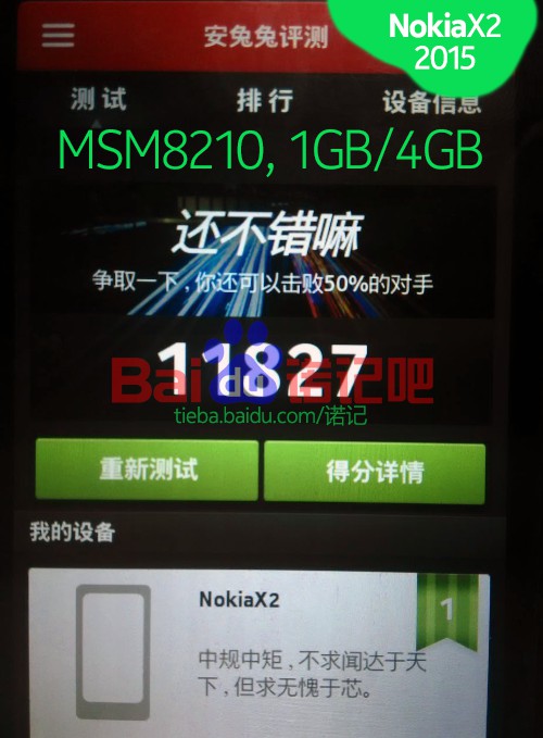 Nokia X2 Antutu