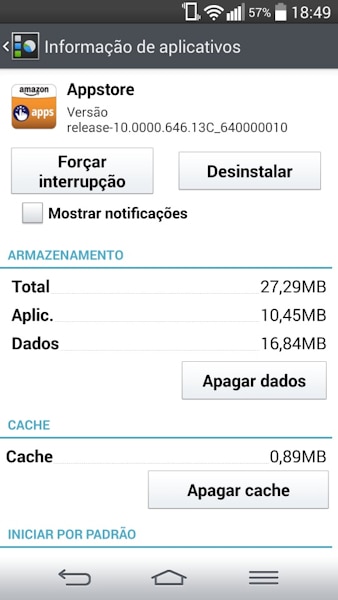 Notificações desativadas do Android