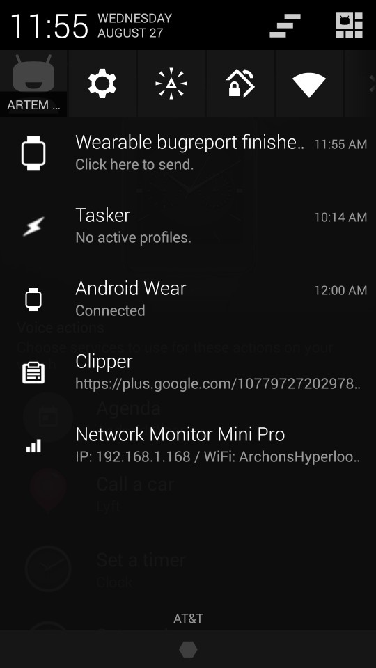 Android Wear relatório de bug