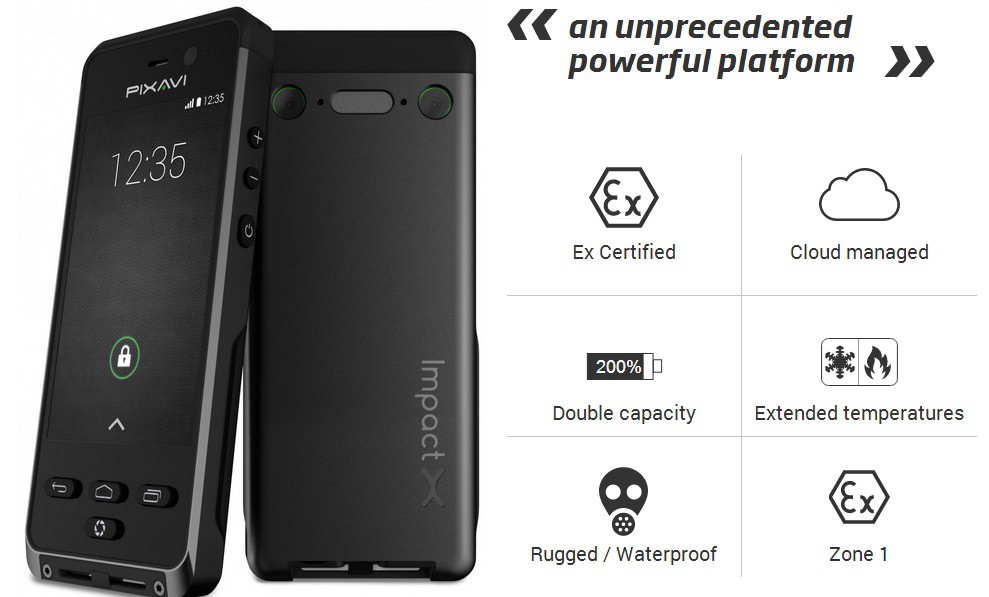 Pixavi Impact X o Android à prova de explosão