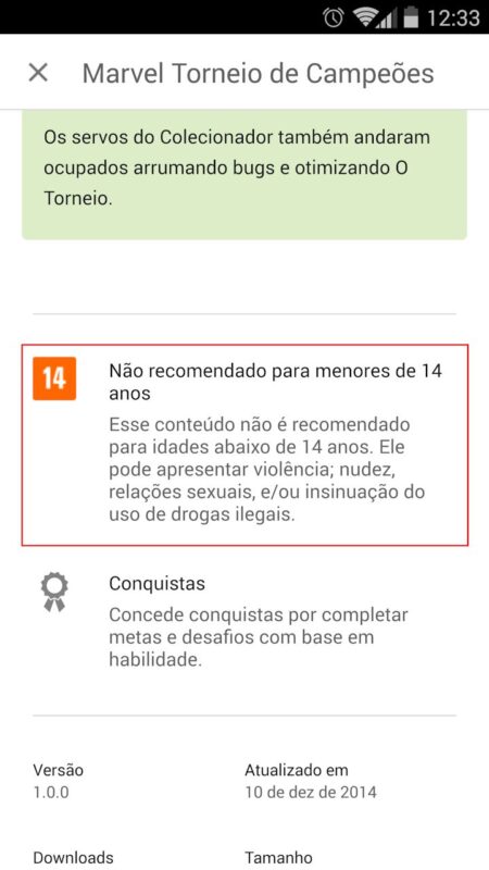 Google Play Brasil ganha sistema nacional de classificação de aplicativos