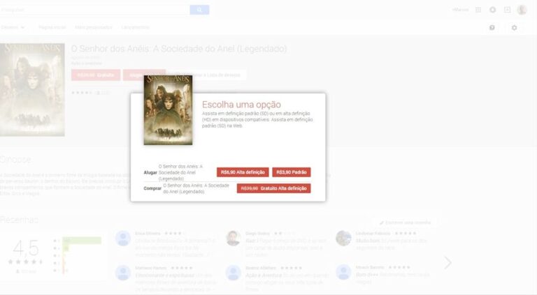 Filme O Senhor dos Anéis: A Sociedade do Anel está de graça na Google Play