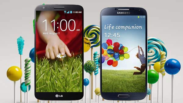 LG G2 “F320” e Galaxy S4 “GT-I9500” Android 5.0 Lollipop