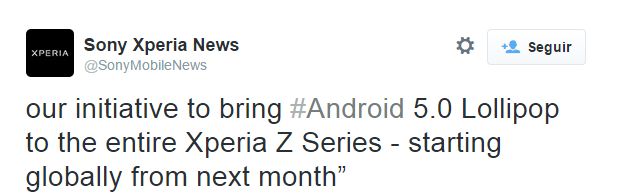Sony atualização confirmada para fevereiro da linha Xperia Z