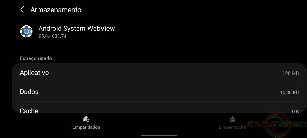 Android Sytem WebView (WebView do sistema Android)