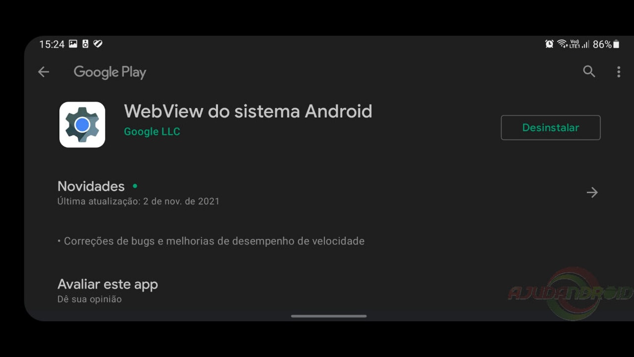 Android Sytem WebView (WebView do sistema Android)