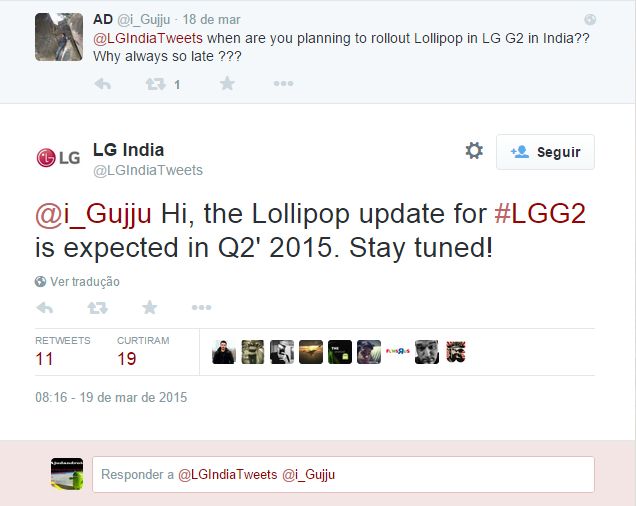 LG G2 Índia
