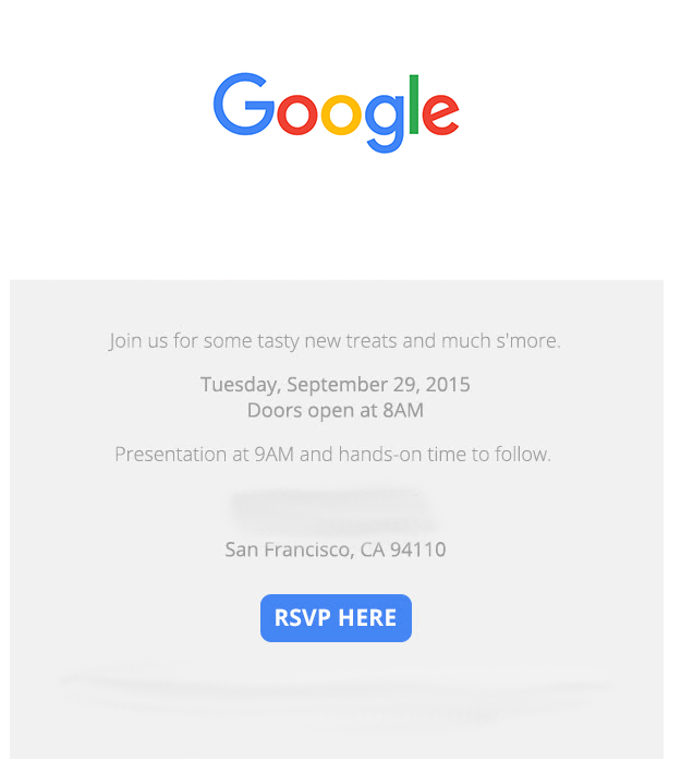 Evento do Google dia 29 de setembro