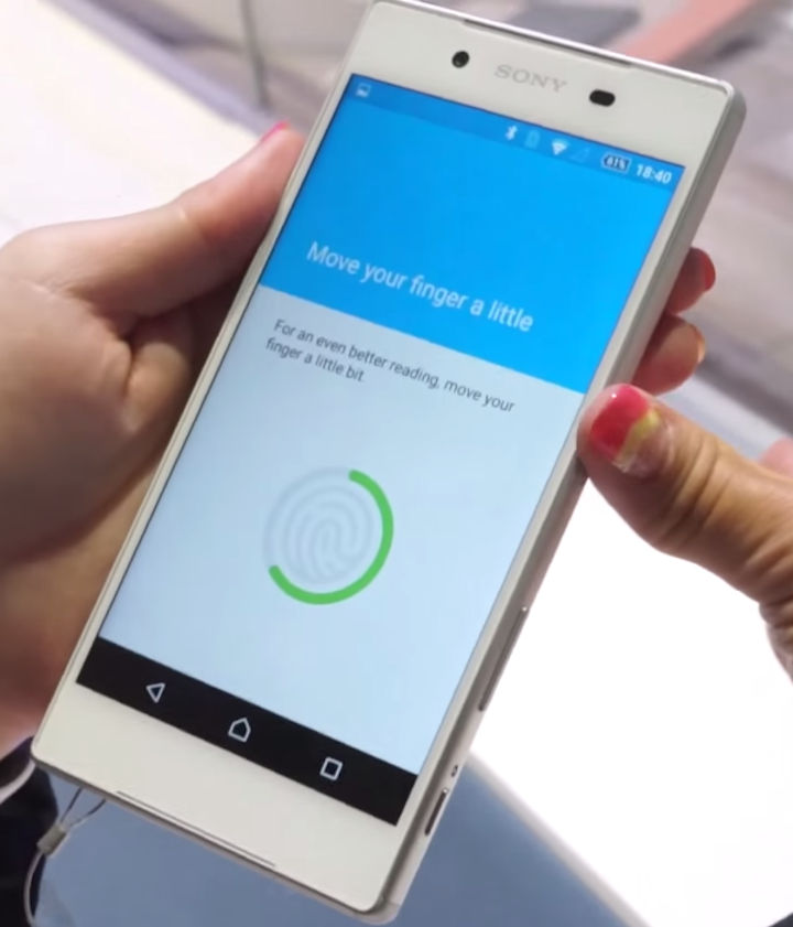 leitor de digital dos novos Xperia Z5