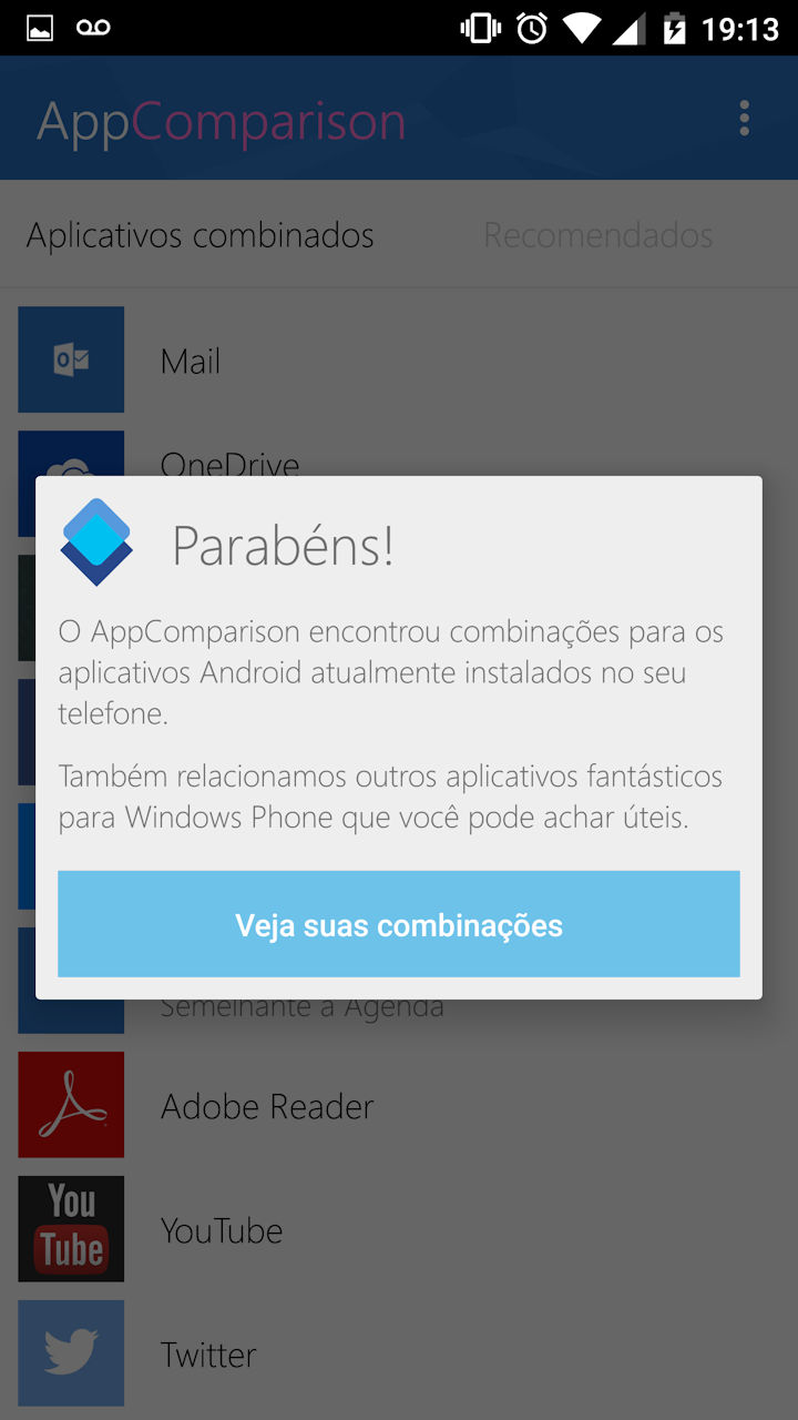 AppComparison da Microsoft