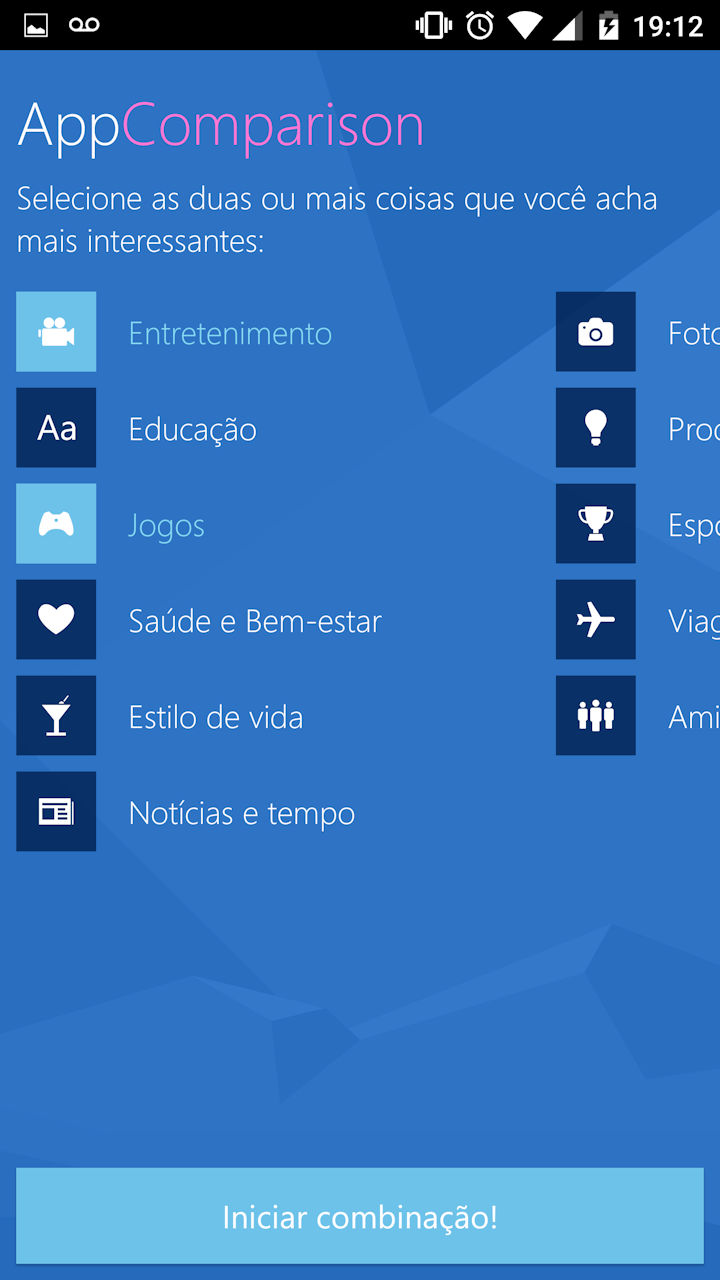 AppComparison da Microsoft