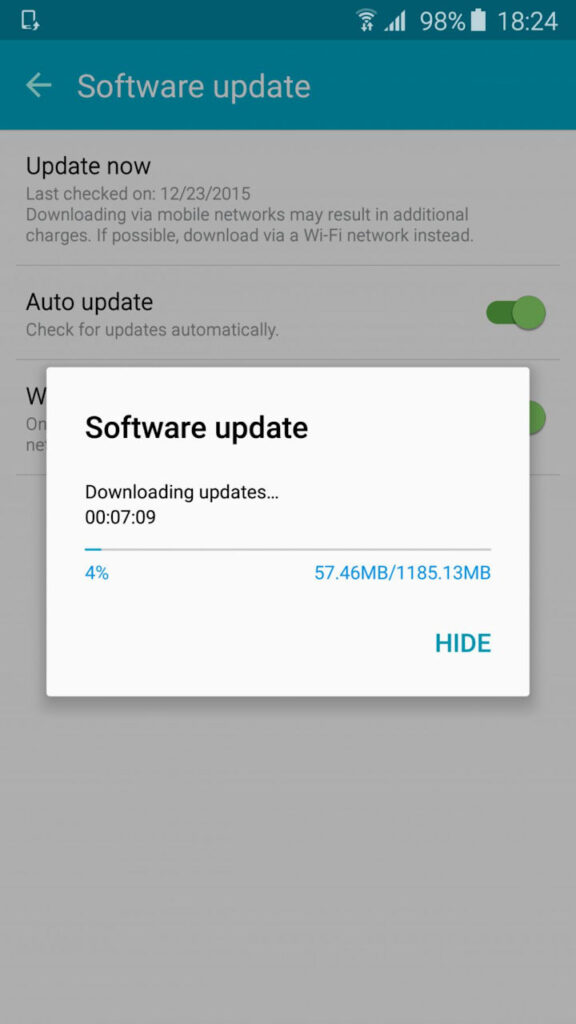Galaxy S6 Edge rodando a versão de teste do Android 6.0.1 Marshmallow