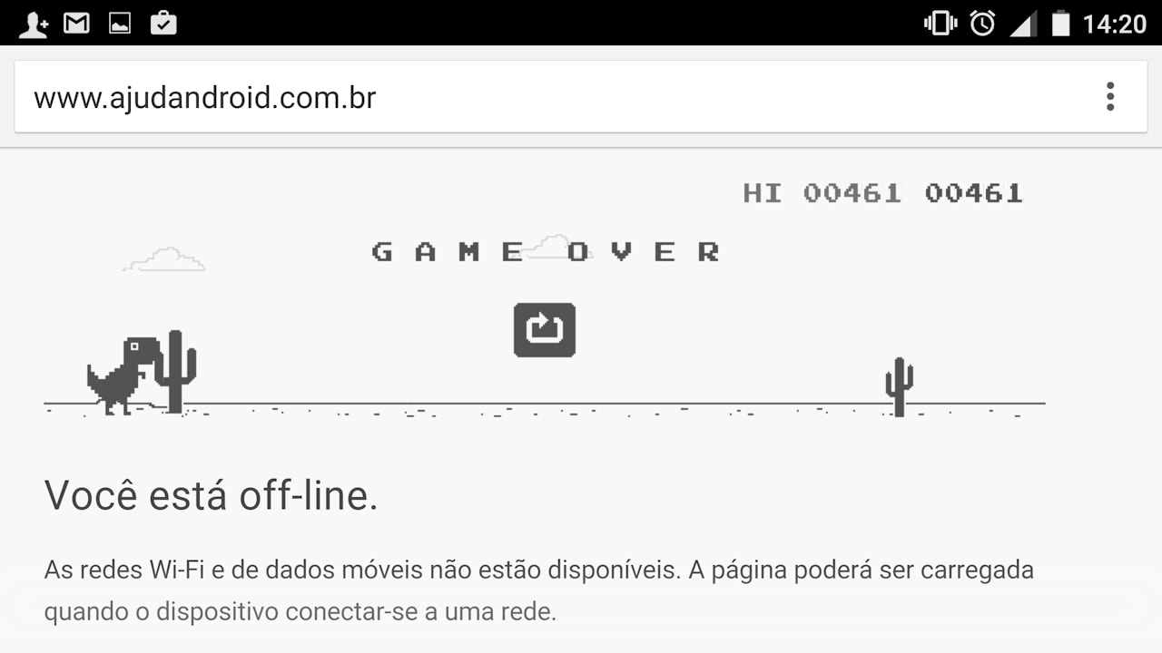 Chrome para Android e PC traz jogo escondido de dinossauro para você jogar
