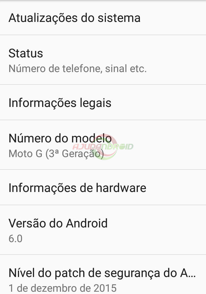 Moto G 2015 Android 6.0 Marshmallow 