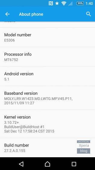 Xperia C4 Android 5.1