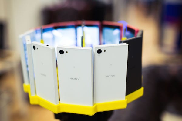 Xperia Z5 Compact 12 aparelhos para vídeo 4K em 360 graus