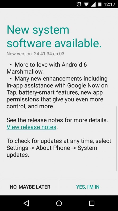 Moto G 2ª Geração Android 6.0 Marshmallow