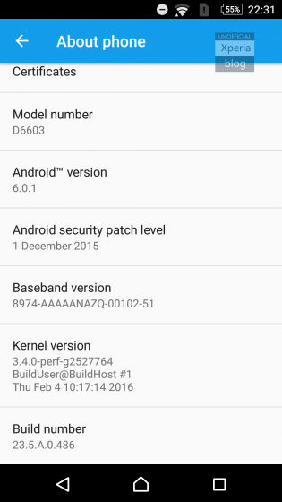 Android 6.0 Marshmallow Beta Xperia