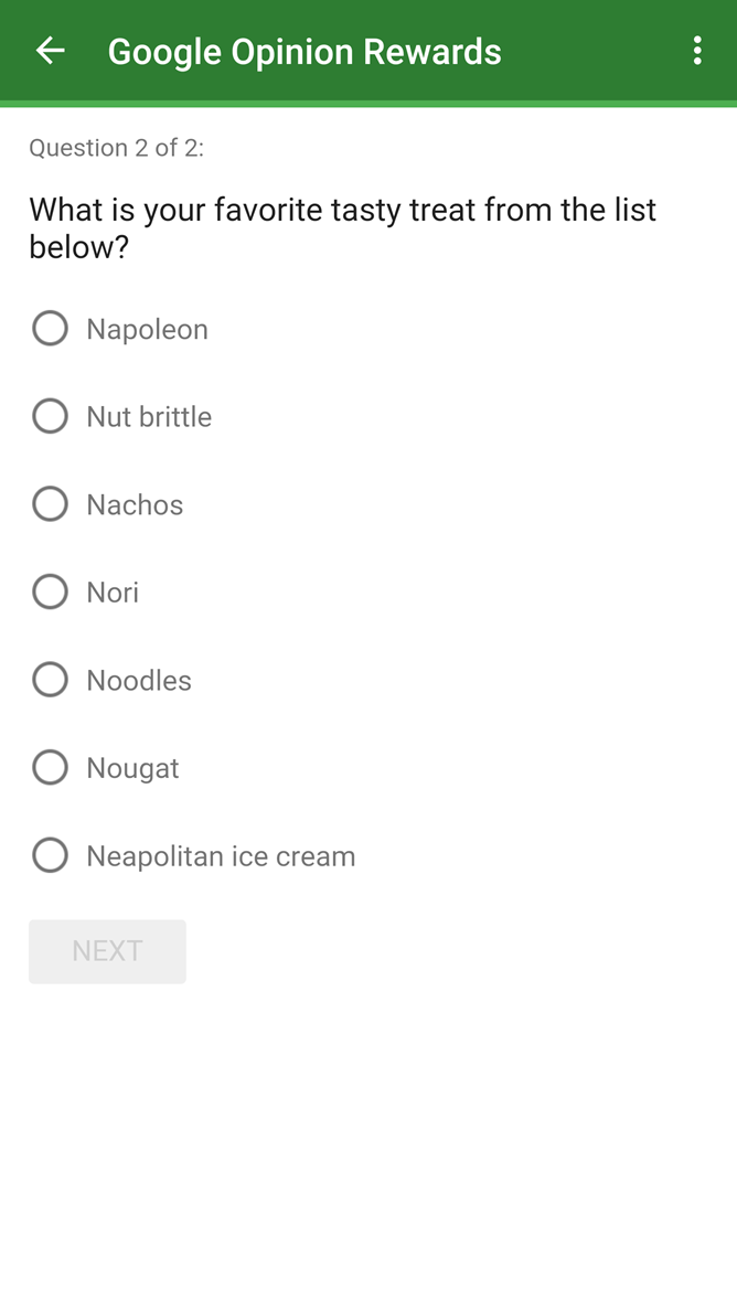 Google Opinion Rewards Android N