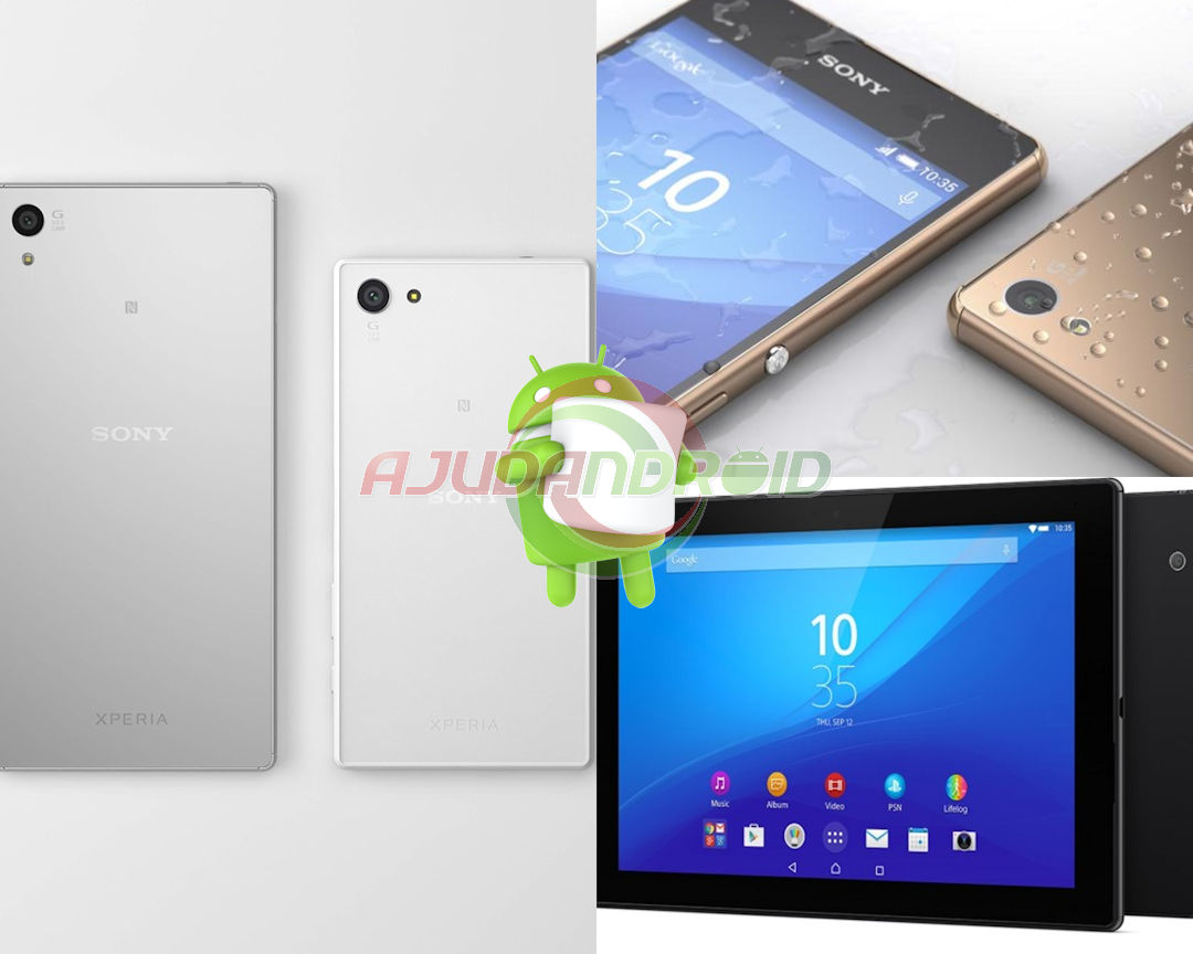 Xperia Z5 é atualizado no mundo, Xperia Z3+, Xperia Z4 e Xperia Z4 Tablet no Japão para o Android 6.0 Marshmallow