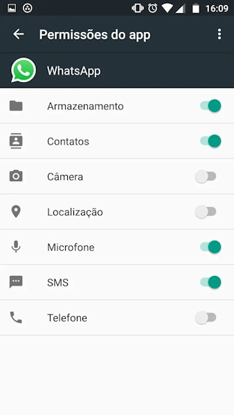 Android 6.0 Marshmallow permissão de aplicativos