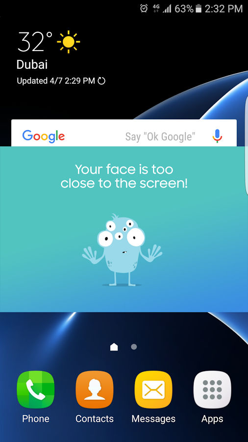 Samsung Safety Screen