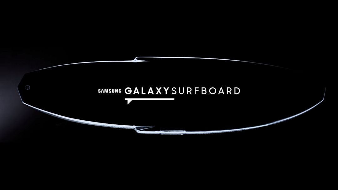 Em vídeo Samsung mostra prancha de surf Galaxy, que é equipada com um Galaxy S7