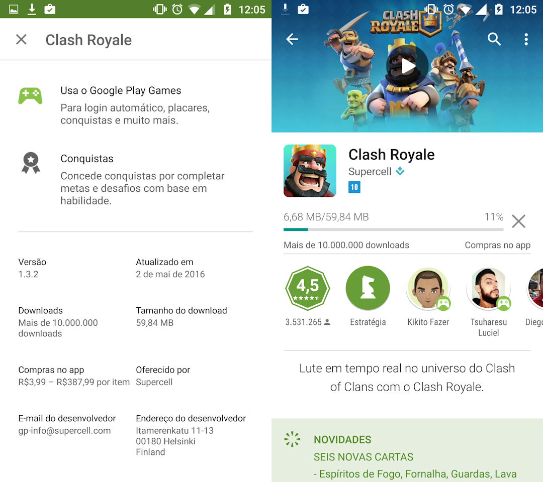 Google Play aplicativos MB gastos