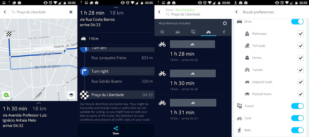 Em atualização Here Maps Beta ganha navegação para bicicletas