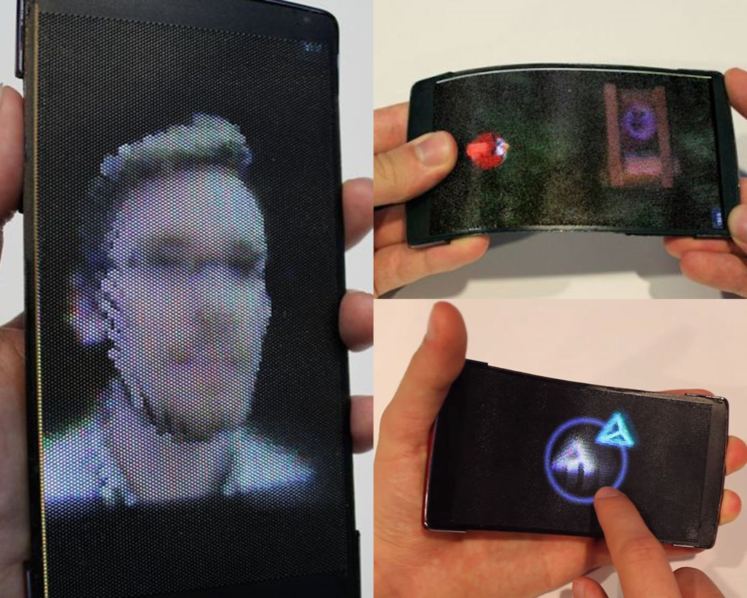 HoloFlex é um protótipo de smartphone Android totalmente flexível e holográfico