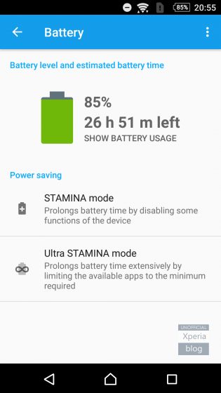 Modo Stamina Xperia Android 6.0 Marshmallow