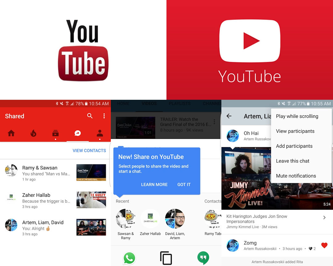 Bate papo do YouTube é essencialmente uma nova maneira de compartilhar vídeos