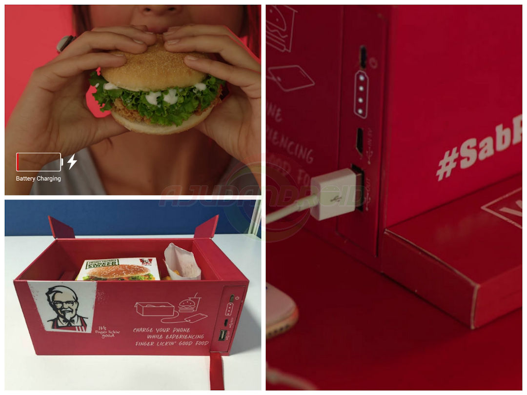 Rede de fast food cria caixa tecnológica que permite carregar o seu smartphone