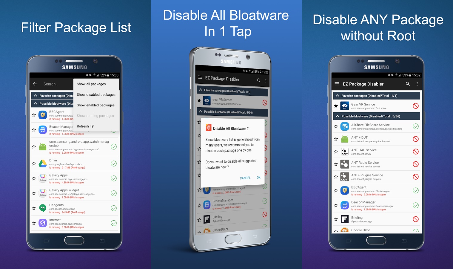Aplicativo permite você desativar ou desinstalar apps sem utilidades da Samsung
