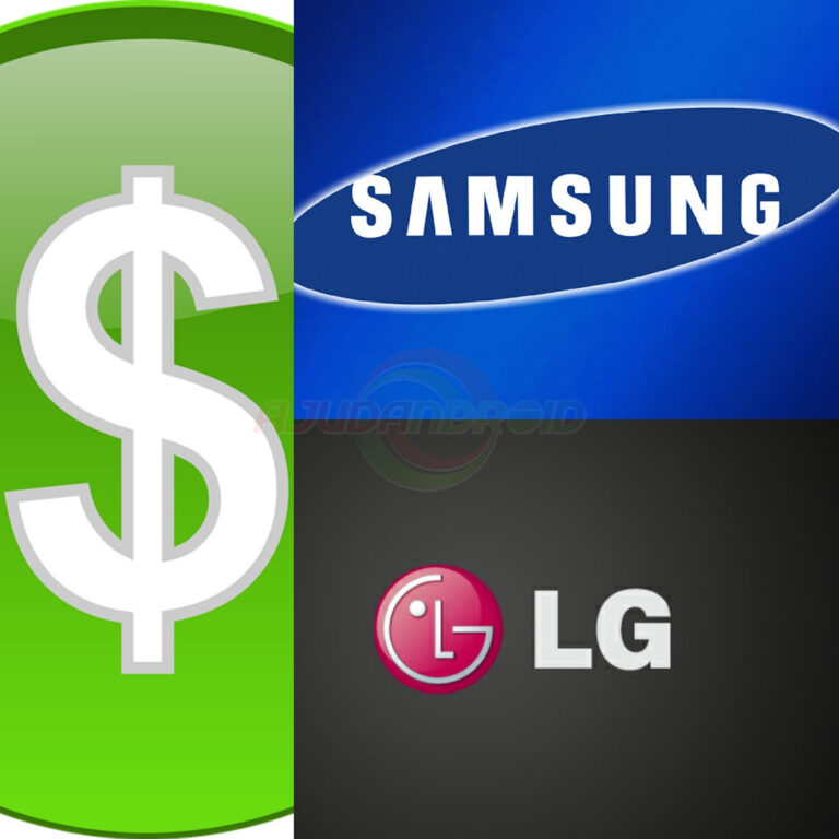 Samsung e LG logo dinheiro